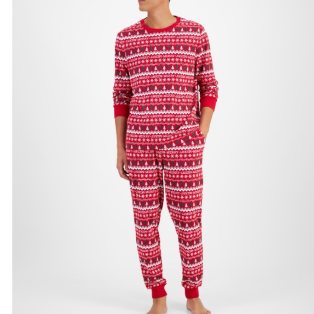 Holiday Lane Men's Merry Mix It Cotton Matching Family Pajamas Set, Size XL  NWT